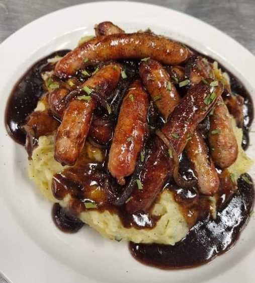 Bangers & mash for tea