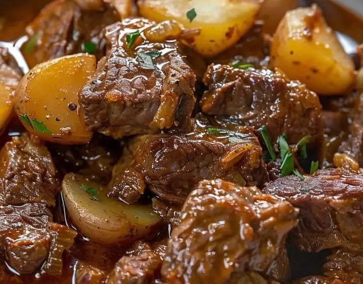 Traditional Greek Beef Stew with a Modern Twist