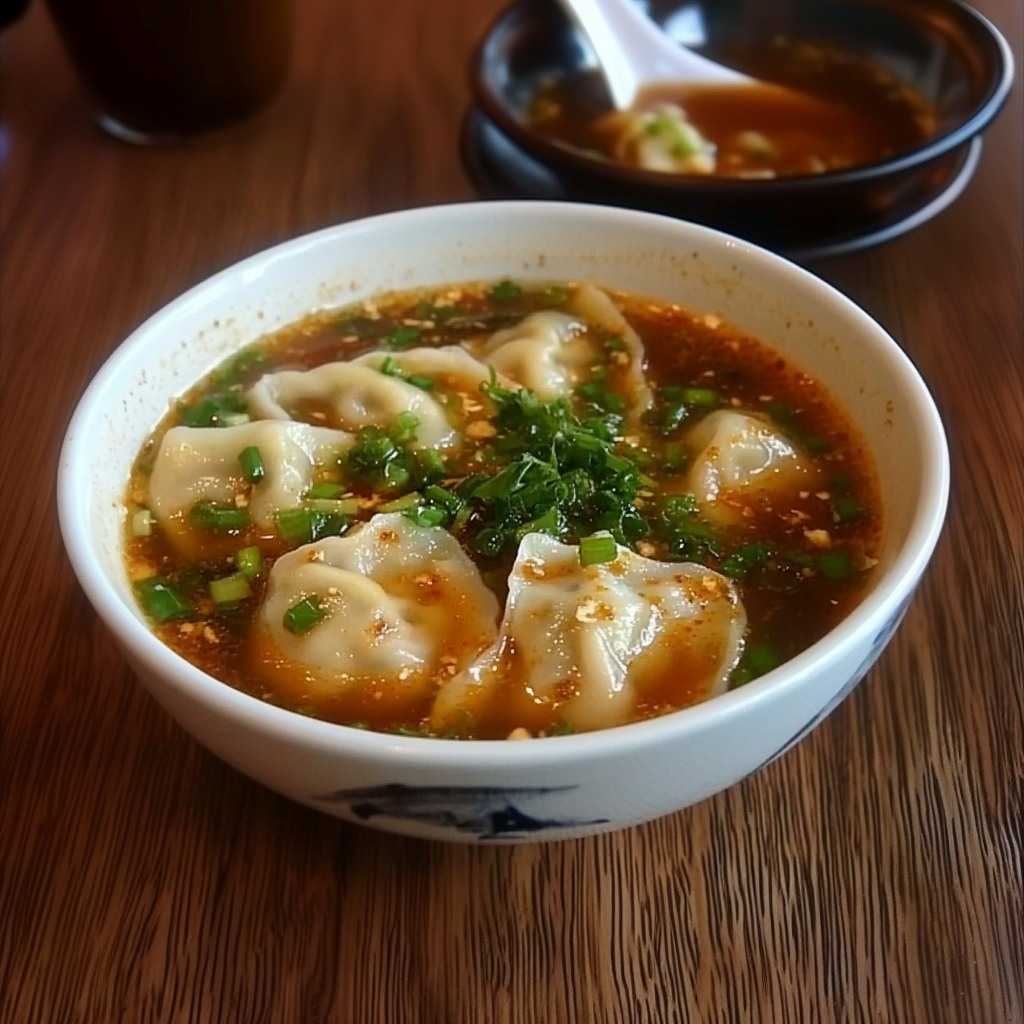 Spicy Dumpling Soup