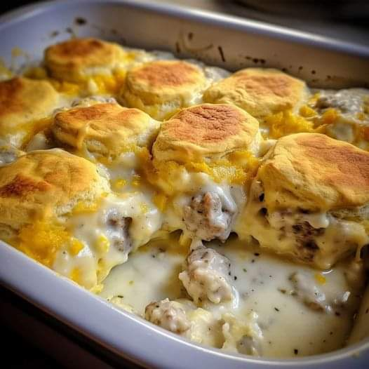 Biscuits and Gravy with Sausage and Egg Breakfast Casserole: The Ultimate Comfort Dish