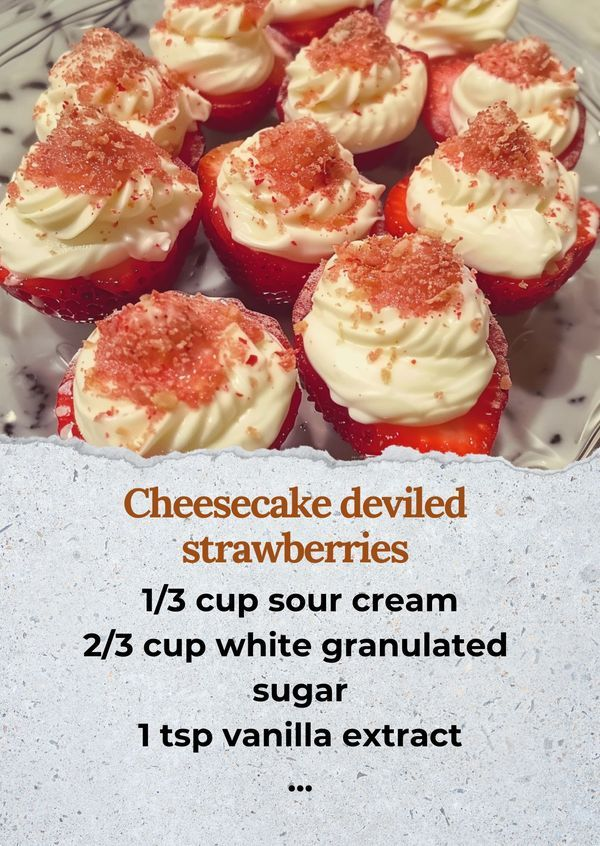 Cheesecake Deviled Strawberries