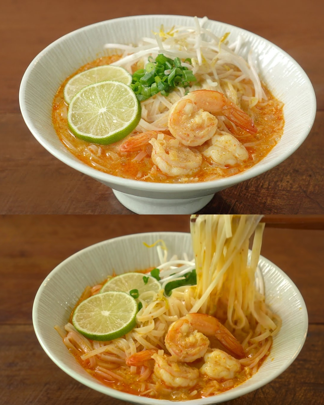 Thai Red Curry Rice Noodle Soup