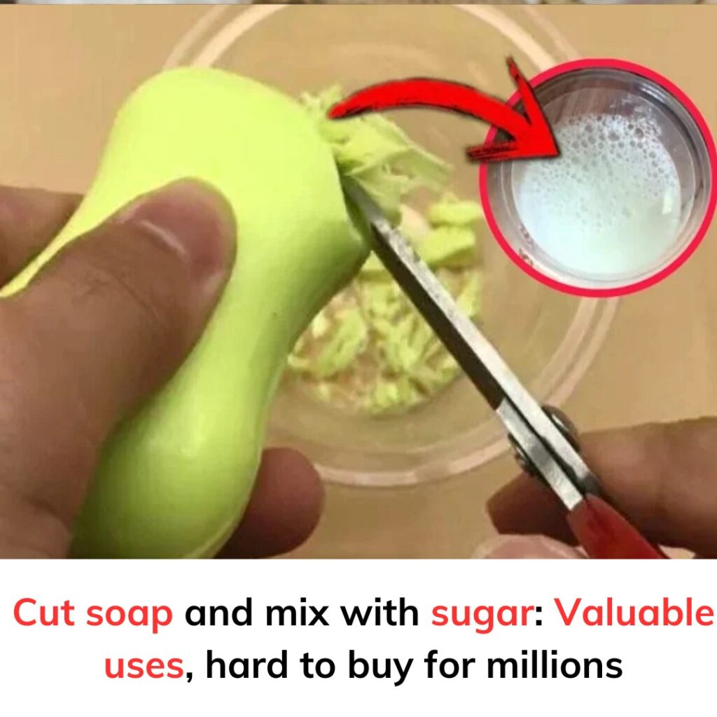 Cut soap and mix with sugar