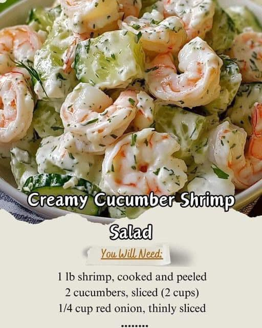 Creamy Cucumber Shrimp Salad Recipe