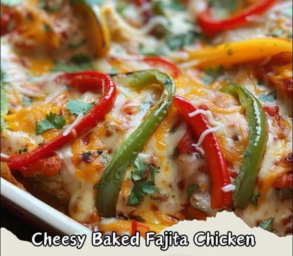 Cheesy Baked Fajita Chicken