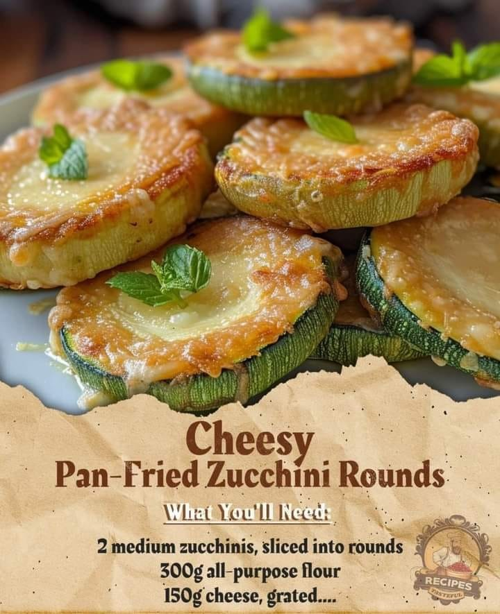 Cheesy Pan-Fried Zucchini Rounds