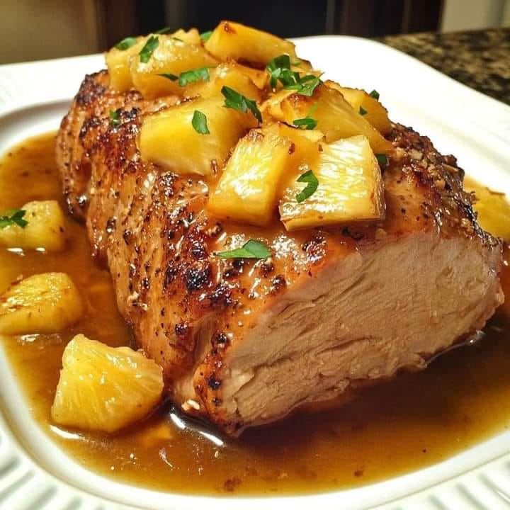 Slow Cooker Pineapple Pork Loin