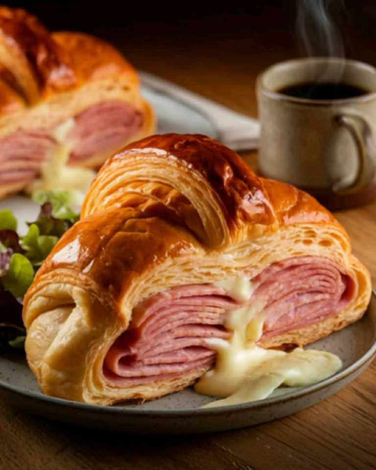 Salty Ham and Cheese Croissant