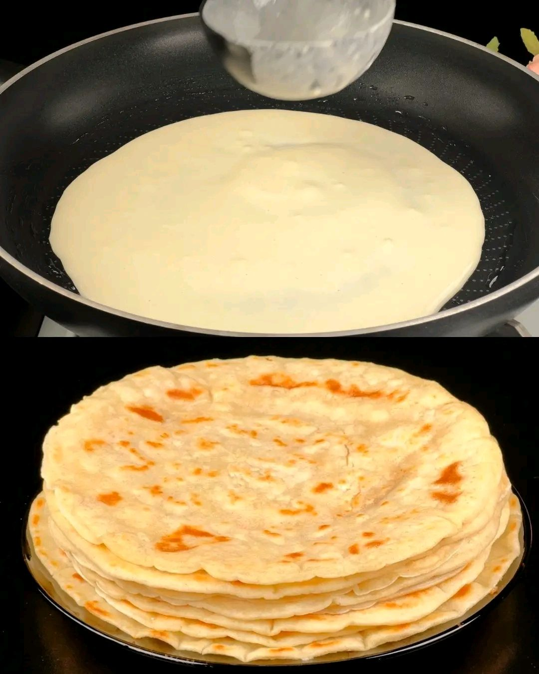 Savory Garlic Dill Pancakes with Sour Cream Sauce Recipe